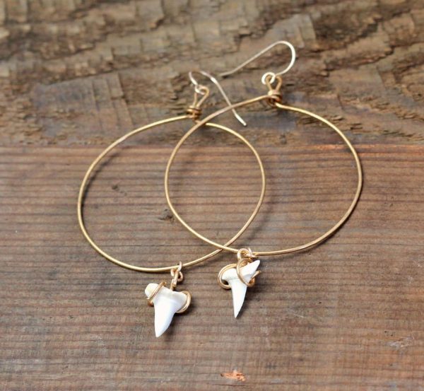 Shark Tooth Hoop Earrings Online