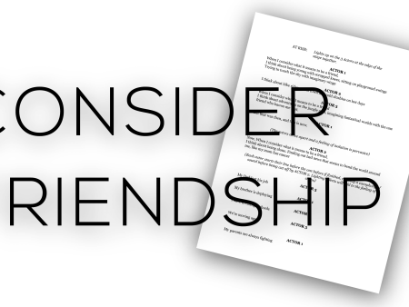 Consider Friendship  Script Hot on Sale