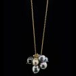 Molten Cluster Tahitian Black Pearl Charm Necklace Hot on Sale