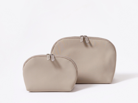 MAKEUP POUCH SET TAUPE For Discount