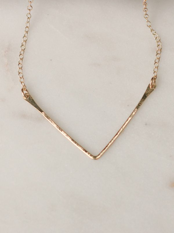 Hammered Chevron Necklace Online