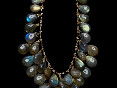 Labradorite Briolette Waterfall Necklace Sale