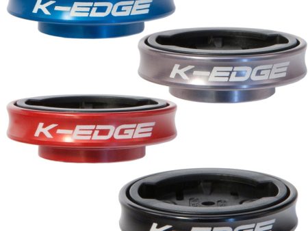 K-EDGE Gravity Cap Stem Mount for Garmin Quarter Turn Type Computers, Black   Red   Blue Fashion