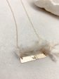 Classic Hammered Bar Necklace For Discount