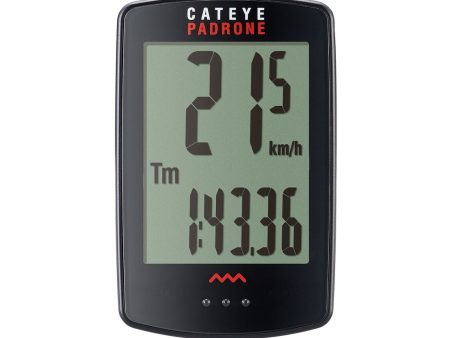 CATEYE BLACK CC-PA100W PADRONE WIRELESS BICYCLE COMPUTER     EZ to Read Online Sale