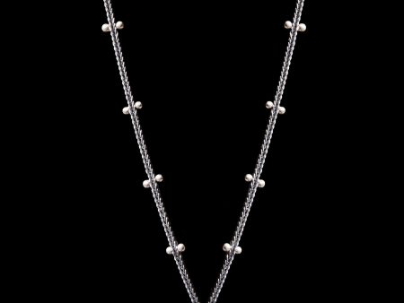 Studded Sterling Silver Teardrop Choker Cheap