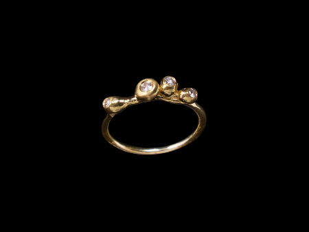 Molten Cluster Diamond Ring For Sale