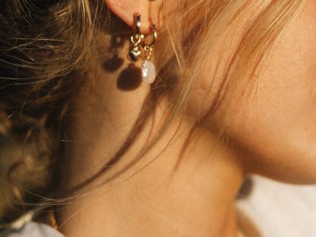 Puffed Heart Hoop Earrings Supply