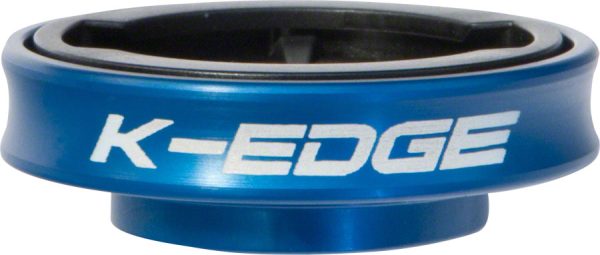 K-EDGE Gravity Cap Stem Mount for Garmin Quarter Turn Type Computers, Black   Red   Blue Fashion