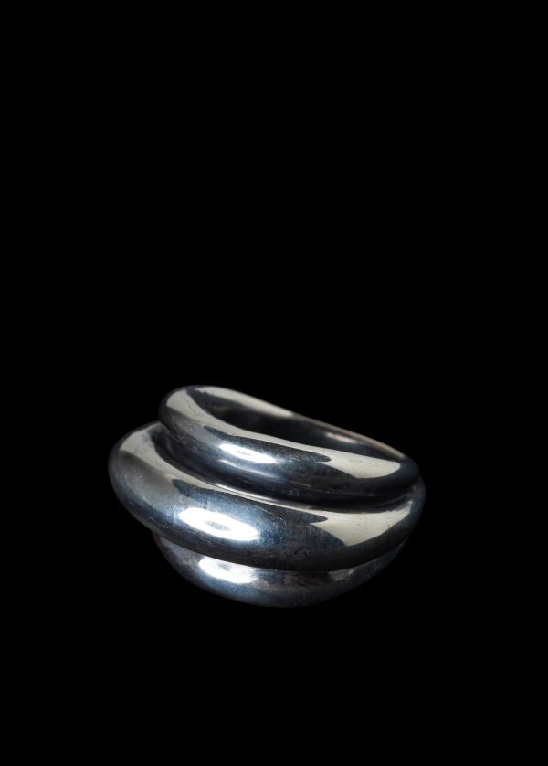 Triple Roll Sterling Silver Ring For Sale