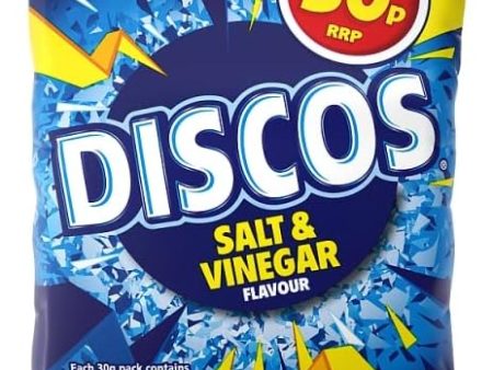 Discos Salt & Vinegar Flavour Pack of 30 x 30g Online now