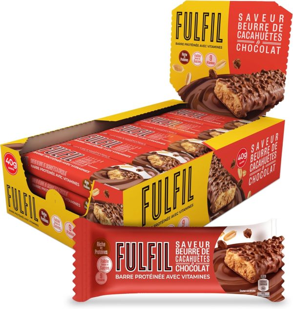 Fulfil Vitamin and Protein Chocolate Peanut Butter Bar Pack of 15x40g Online