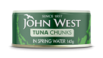 John West Tuna Chunks in Spring Water Pack of 10x145g For Discount