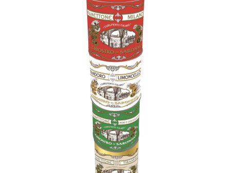 Lazzaroni Chiostro Di Saronno Assorted Mini Panettone Gift Tower Pack of 4x100g on Sale