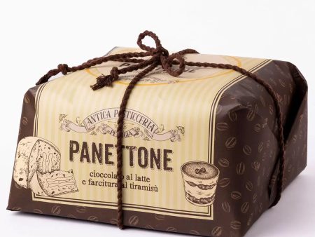 Antica Pasticceria Tiramisu & Chocolate Chip Hand Wrapped Panettone Pack of 1kg Fashion