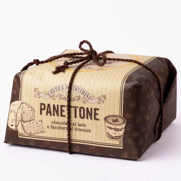 Antica Pasticceria Tiramisu & Chocolate Chip Hand Wrapped Panettone Pack of 1kg Fashion