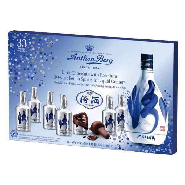 Anthon Berg Liquor Filled Baijiu Chocolate Bottles, 1x516g Hot on Sale