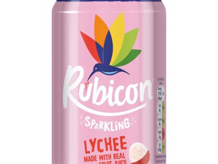 Rubicon Sparkling Lychee Juice Drink Cans Pack of 24x330ml For Cheap