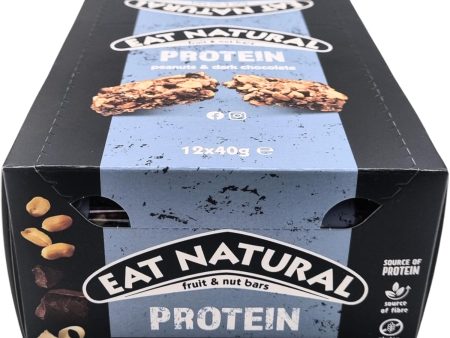 Eat Natural Protein Peanut and dark chocolate Bars Pack  of 12 x 40g Online now