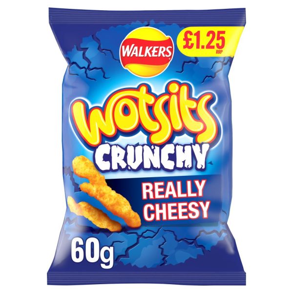 Walkers Wotsits Crunchy Sharing Bag Crisps Pack of 15x60g Cheap