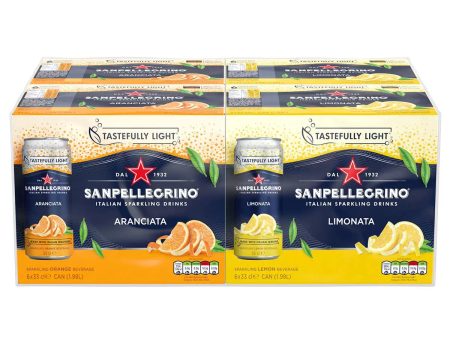 San Pellegrino Orange and Lemon Pack of 6x4x330ml For Discount