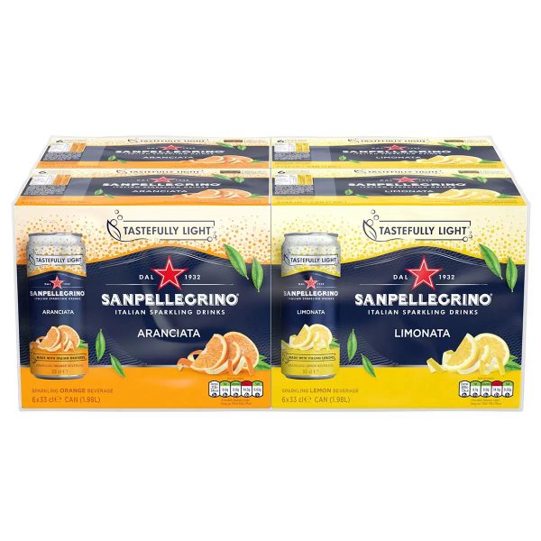 San Pellegrino Orange and Lemon Pack of 6x4x330ml For Discount