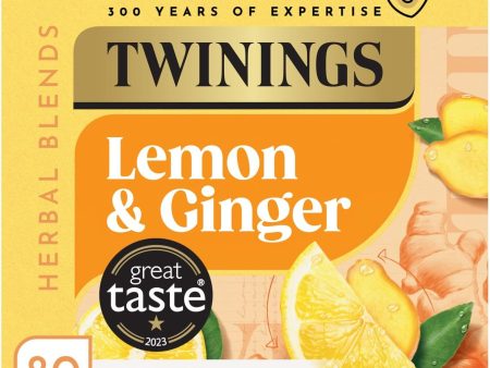 Twinings Lemon & Ginger Tea Bags Pack of 2x80s on Sale