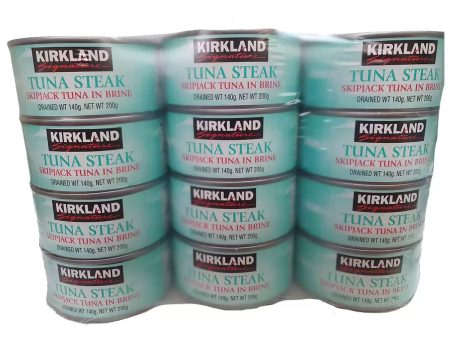 Kirkland Signature Skipjack Tuna Steak in Brine Pack of 12 x 200g Supply