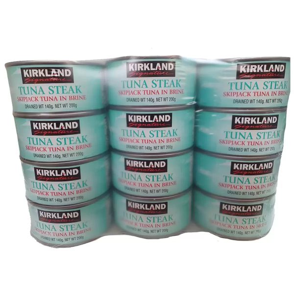 Kirkland Signature Skipjack Tuna Steak in Brine Pack of 12 x 200g Supply