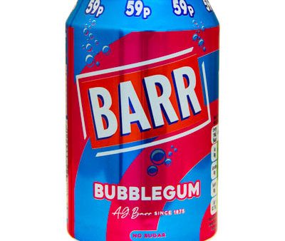 BARR Bubblegum Flavour Fizzy Soft Drink Pack of 24x330ml For Discount