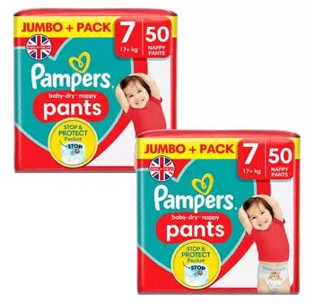 Pampers Baby Dry Pants Size 7 Pack of 2x50 on Sale