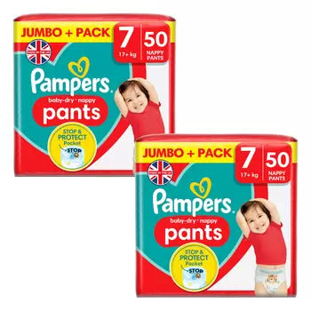 Pampers Baby Dry Pants Size 7 Pack of 2x50 on Sale