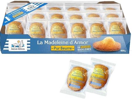 LA MADELEINE D ARMOR Soft Butter Fresh French Cake Bites Breakfast Tea Snack Pack of 18 Supply