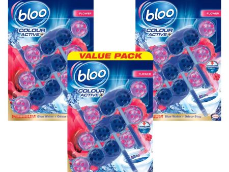 Bloo Colour Active Toilet Rim Blocks Pack of 3 x 3 Hot on Sale