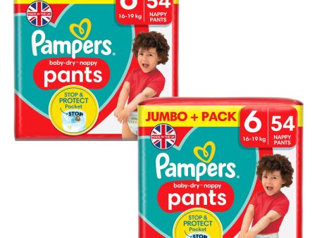 Pampers Baby Dry Pants Size 6 Pack of 2x54 Cheap