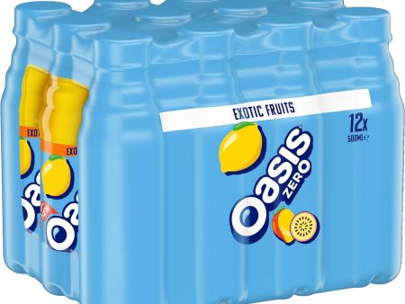 Oasis Exotic Fruits Zero Pack of 12x500ml Discount