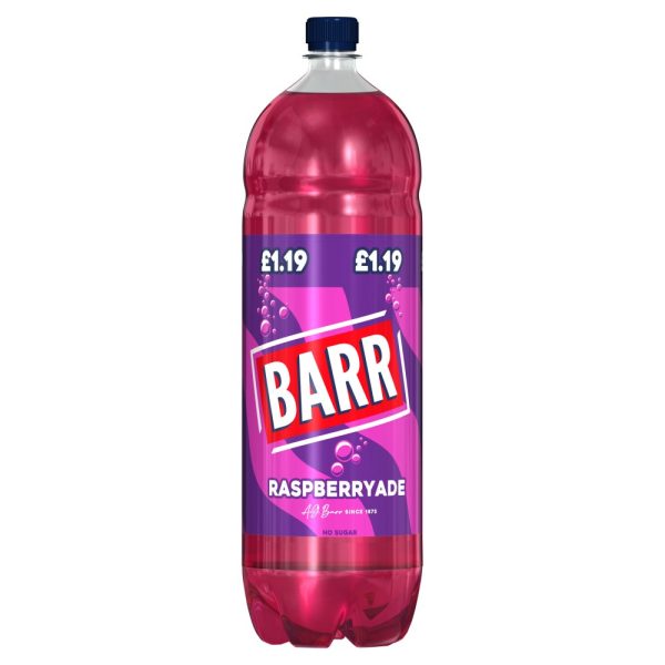 BARR Raspberryade Flavour Fizzy Soft Drink Pack of 6x2L For Discount